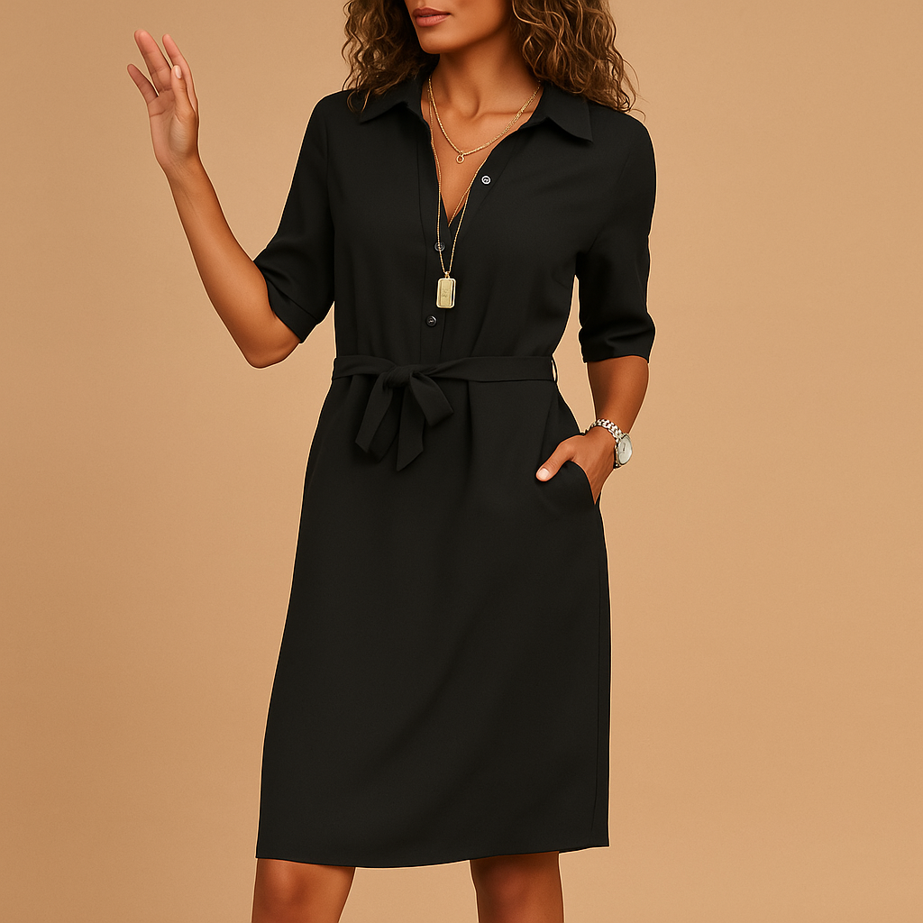 Elegant modern dress for women with flattering fit and timeless design, ideal for work, casual wear, and evening occasions.