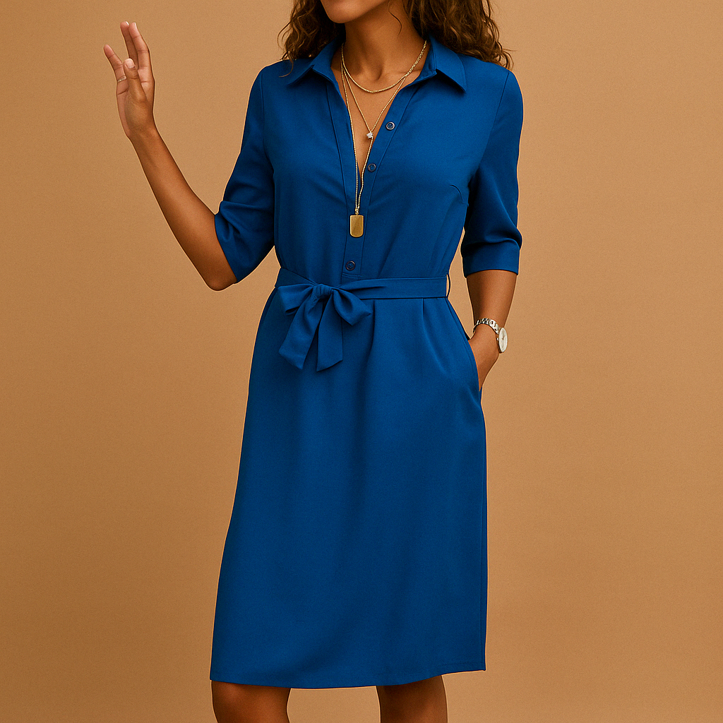 Elegant modern dress for women with flattering fit and timeless design, ideal for work, casual wear, and evening occasions.