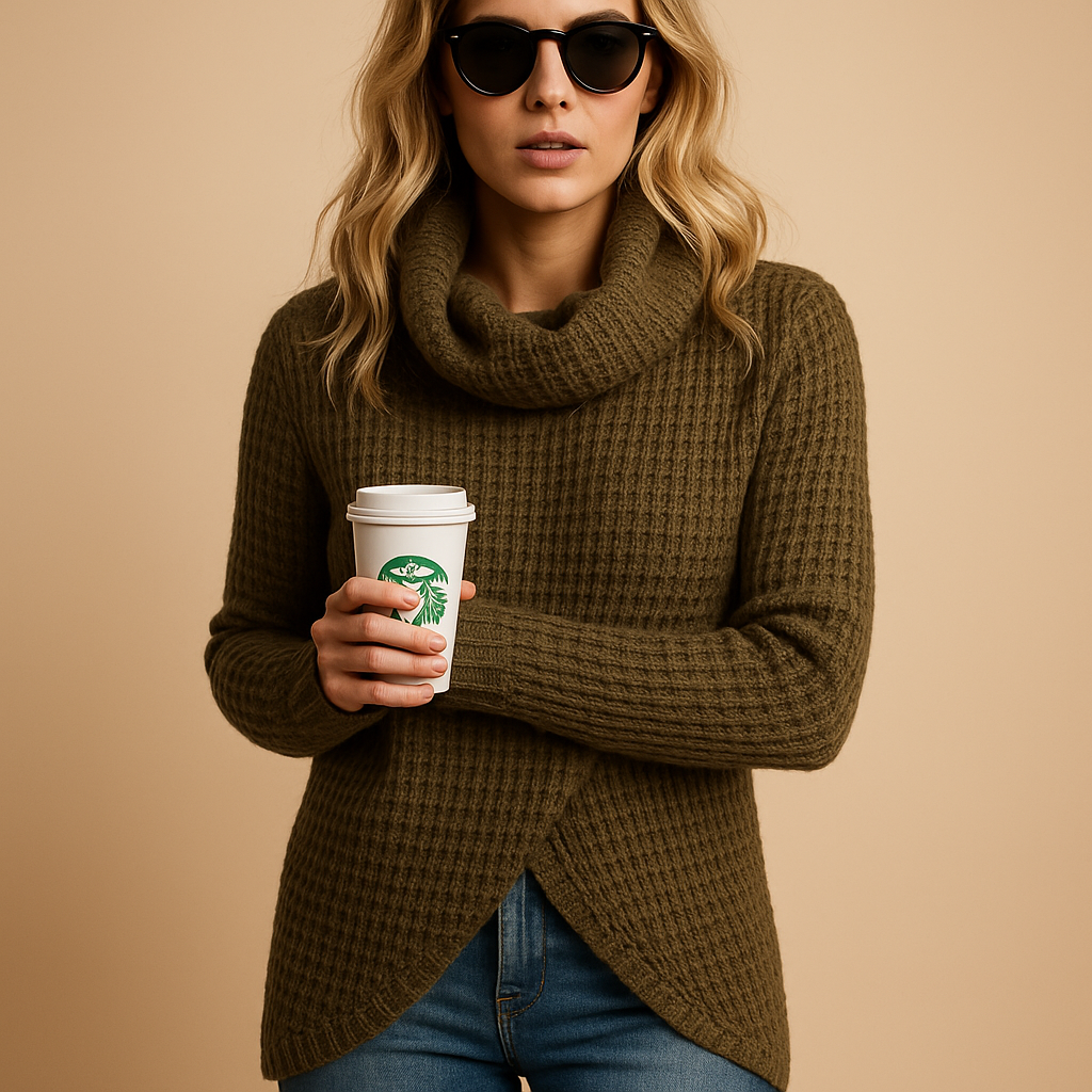 Women's fitted knit sweater with a flattering tailored design and soft breathable fabric, perfect for stylish daily wear in all seasons.