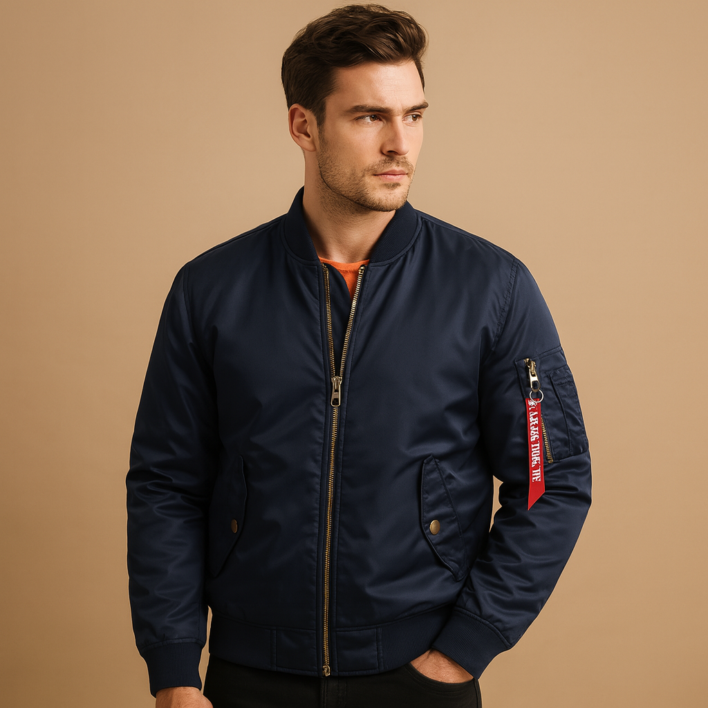 Men’s casual outdoor jacket with modern design, breathable and weather-resistant, perfect for city use and outdoor adventures.