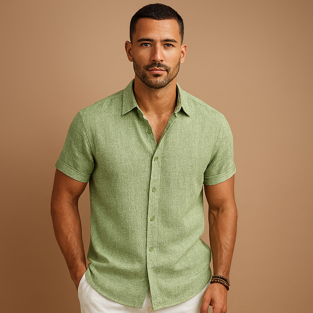 Men’s slim fit casual shirt with modern cut and classic style, perfect for casual days, office, and semi-formal occasions.