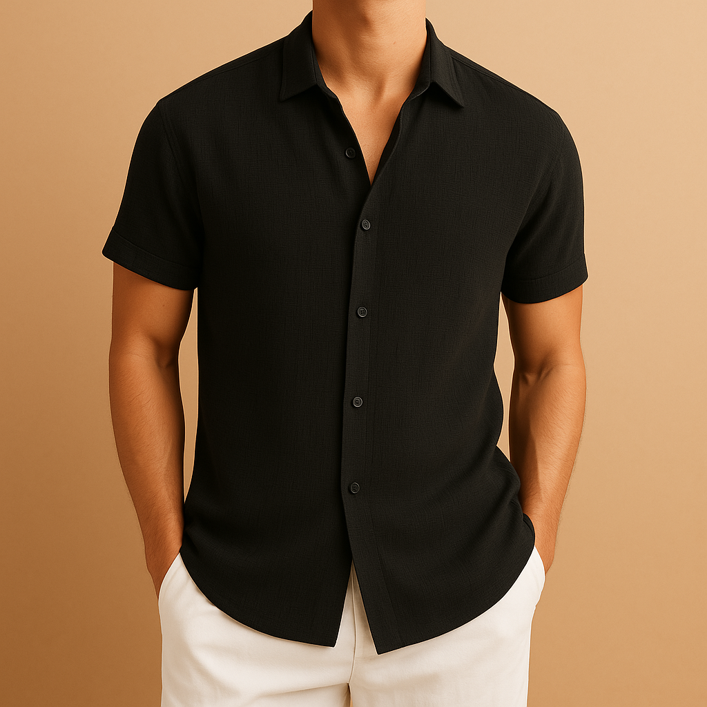 Men’s slim fit casual shirt with modern cut and classic style, perfect for casual days, office, and semi-formal occasions.