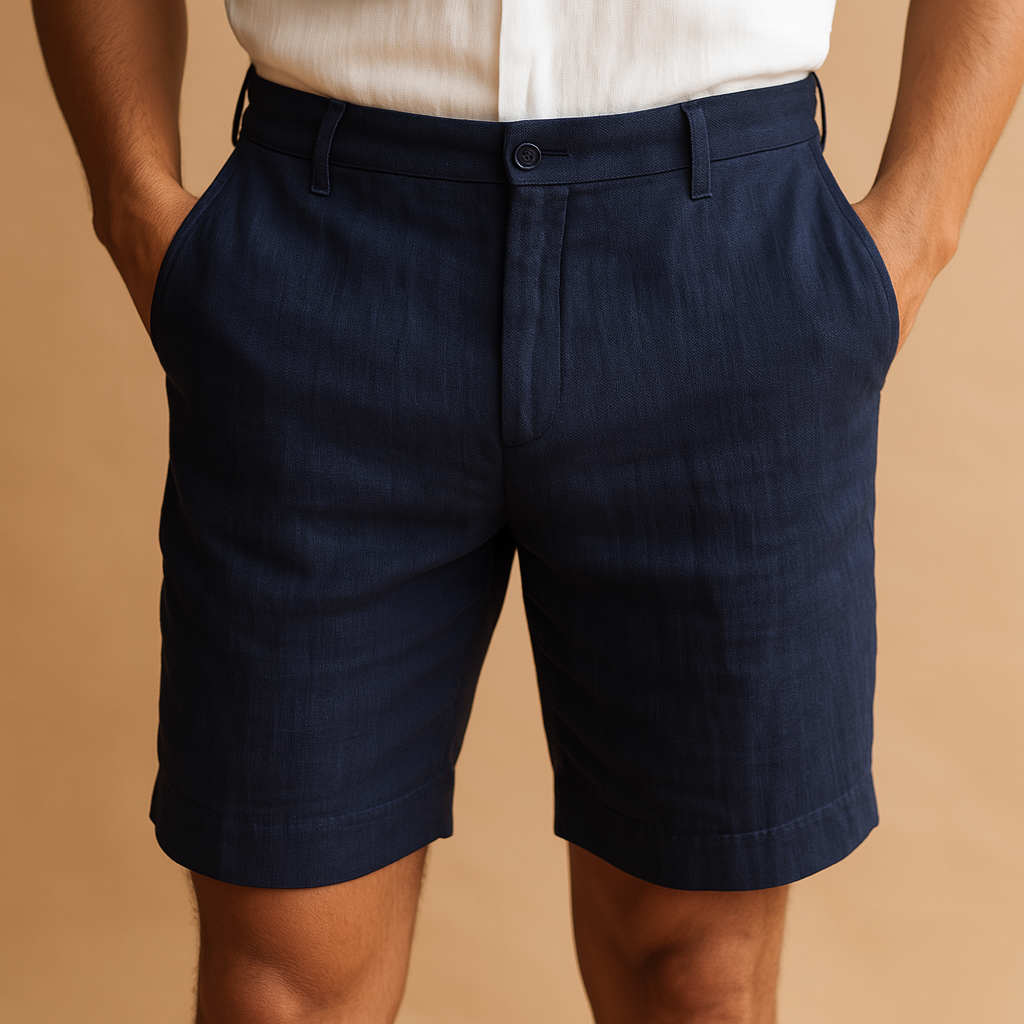 Men’s casual summer shorts with elastic waistband and relaxed fit, lightweight breathable design perfect for warm days, beach, or casual outings.
