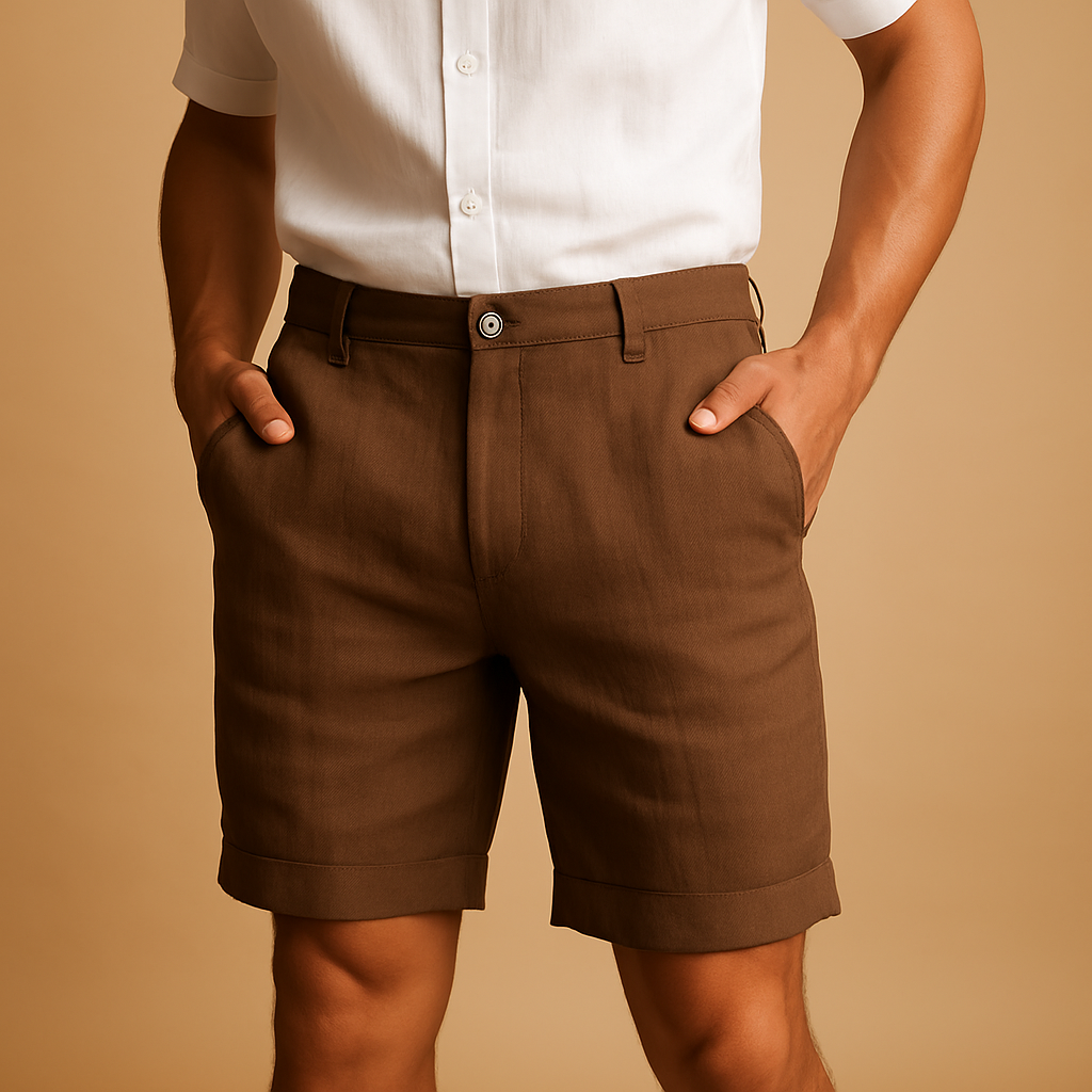 Men’s casual summer shorts with elastic waistband and relaxed fit, lightweight breathable design perfect for warm days, beach, or casual outings.