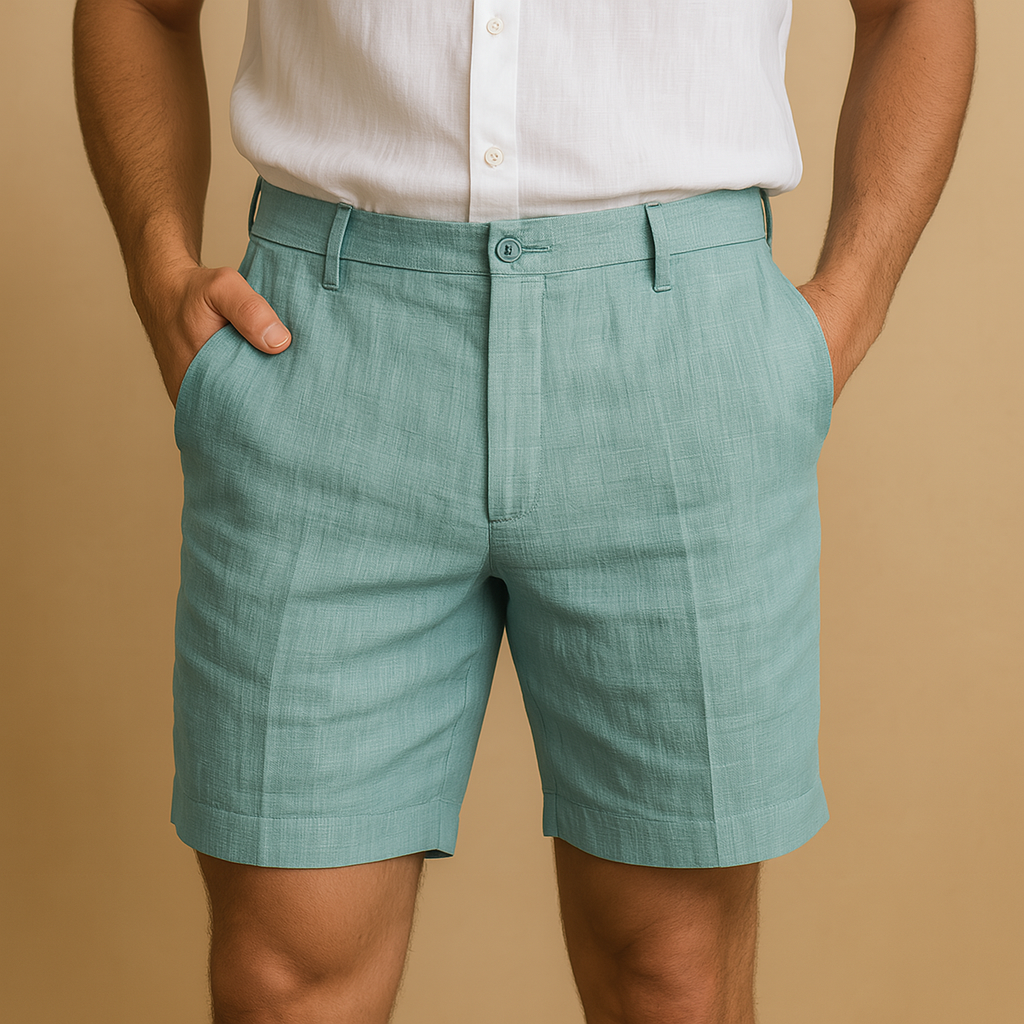 Men’s casual summer shorts with elastic waistband and relaxed fit, lightweight breathable design perfect for warm days, beach, or casual outings.