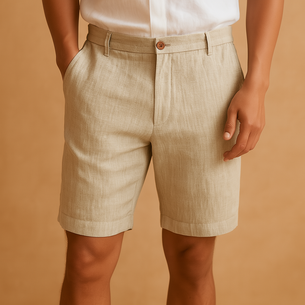 Men’s casual summer shorts with elastic waistband and relaxed fit, lightweight breathable design perfect for warm days, beach, or casual outings.
