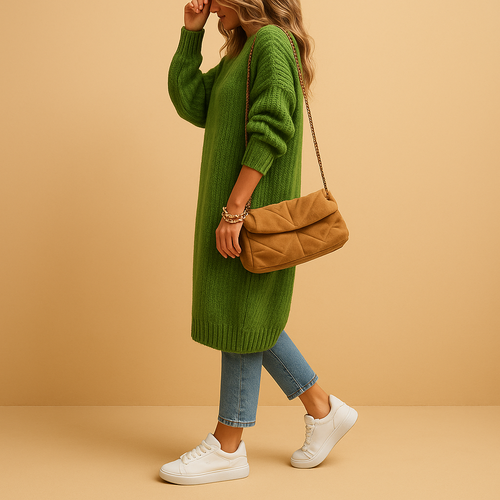 Women’s classic knitted cardigan with relaxed fit, open front design, and breathable soft fabric. Ideal for layering in winter and transitional seasons.