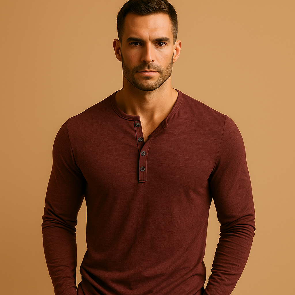 Classic long sleeve shirt for men with comfortable straight fit, available in black, green, khaki, red, and white. Perfect for casual or work outfits.