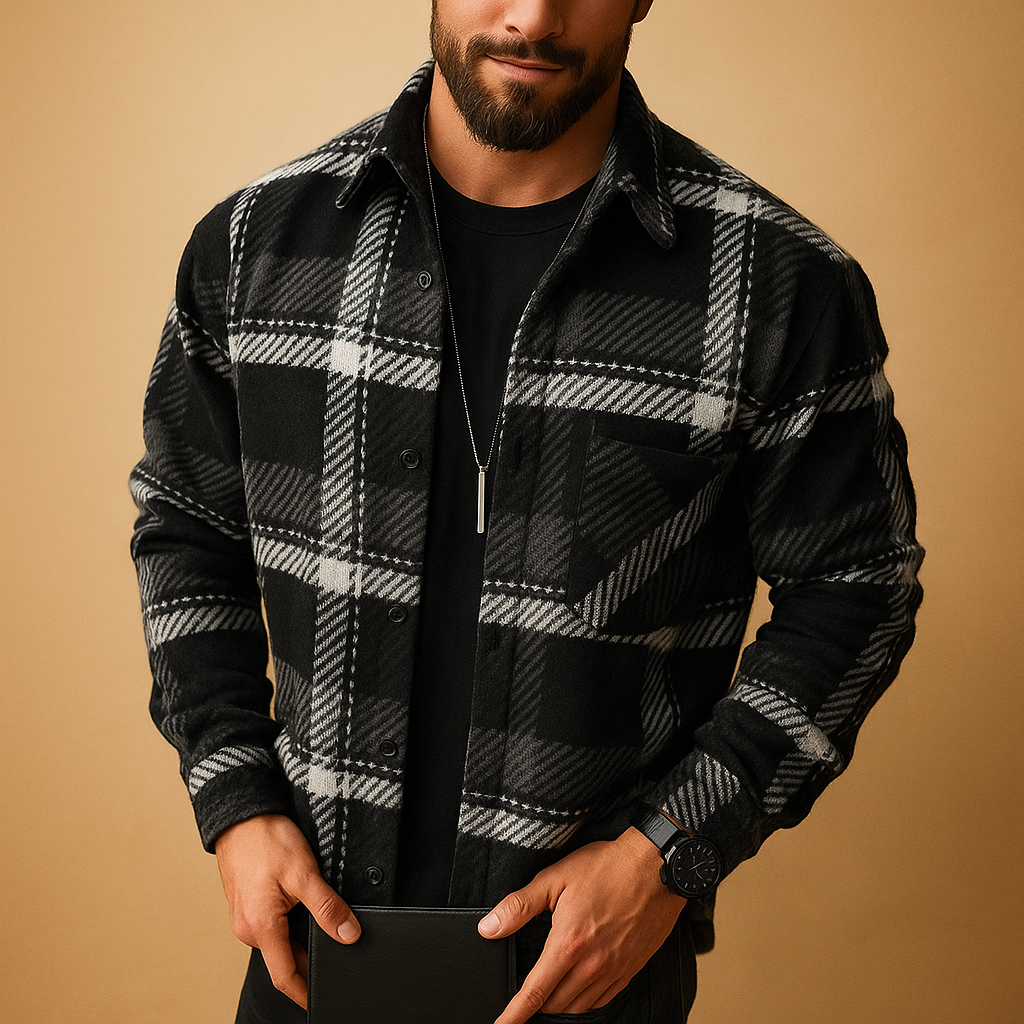 Men’s classic long sleeve shirt Oliver in green, red, white, khaki, or black. Lightweight, breathable, and ideal for work, leisure, or formal occasions.