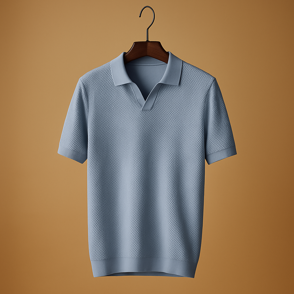 Men’s classic polo shirt Nathan with slim fit and button closure, ideal for casual wear, work, and semi-formal occasions.