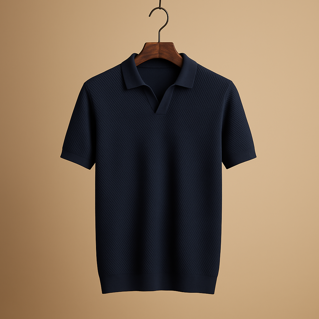 Men’s classic polo shirt Nathan with slim fit and button closure, ideal for casual wear, work, and semi-formal occasions.