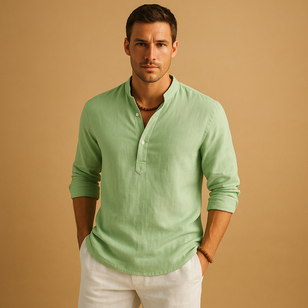 Classic white dress shirt for men with breathable fabric, available in multiple colors, perfect for formal, business, and casual outfits.