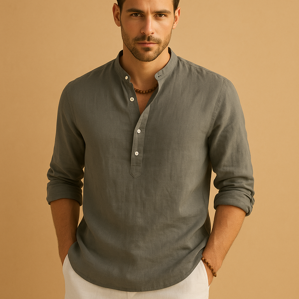 Classic white dress shirt for men with breathable fabric, available in multiple colors, perfect for formal, business, and casual outfits.