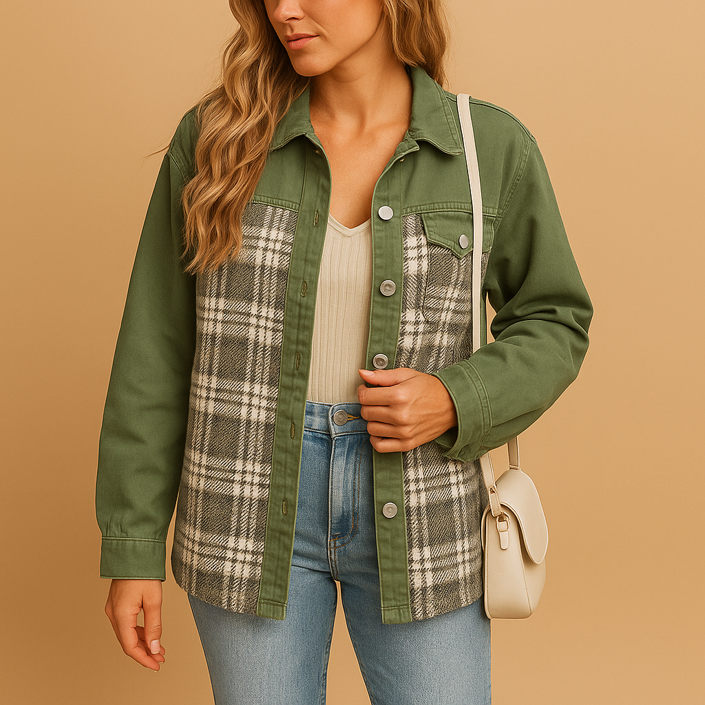 Elegant casual coat for women made from soft, breathable fabric with side pockets, perfect for daily wear or chic occasions.