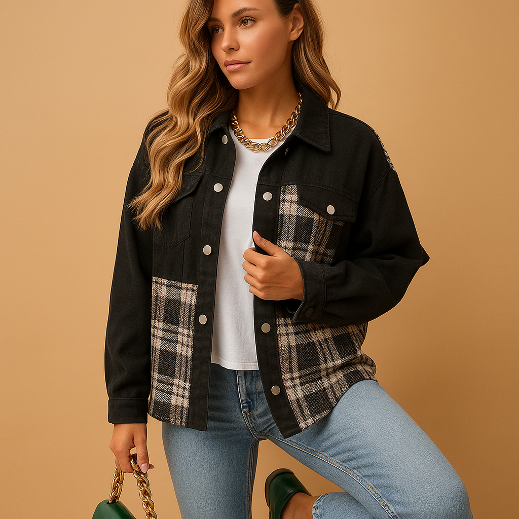 Elegant casual coat for women made from soft, breathable fabric with side pockets, perfect for daily wear or chic occasions.