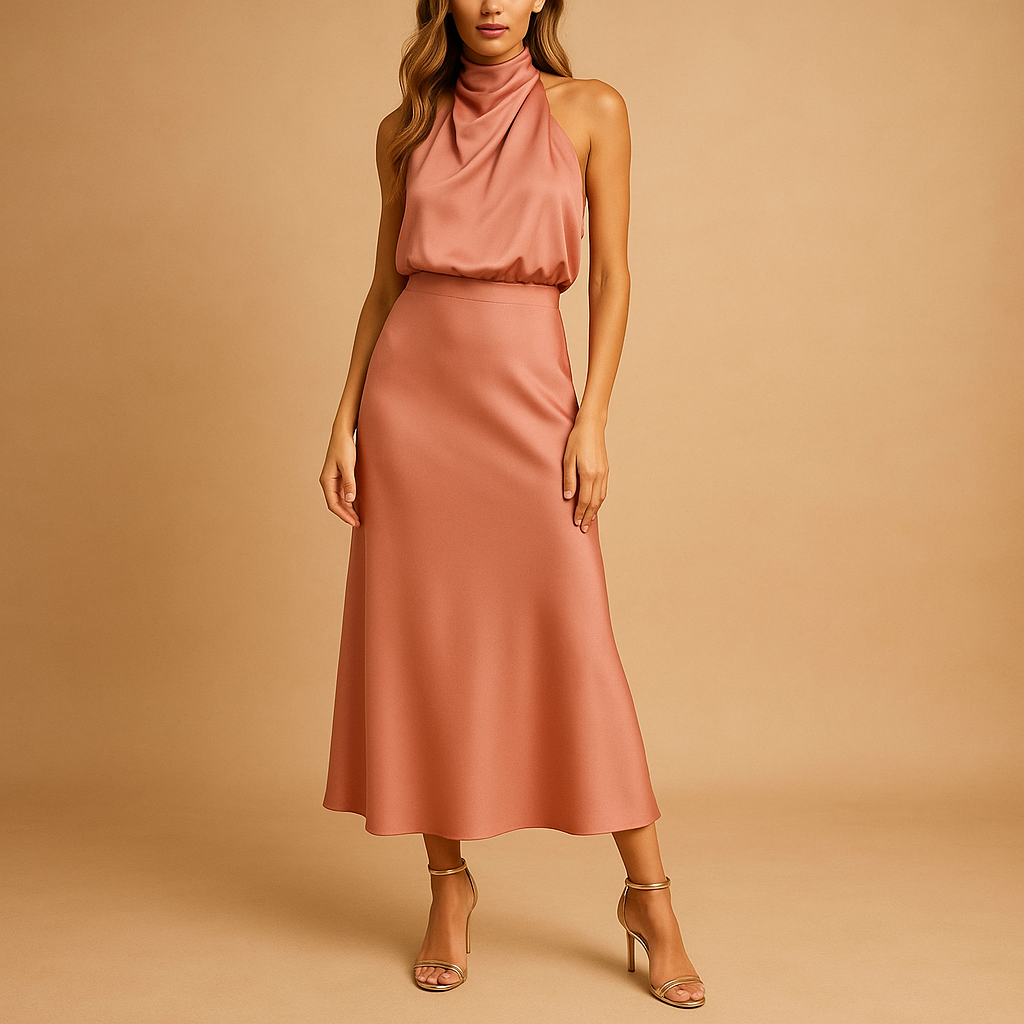 Women’s elegant summer dress made from breathable fabric with a flattering silhouette, perfect for spring and summer, casual outings, or formal occasions.
