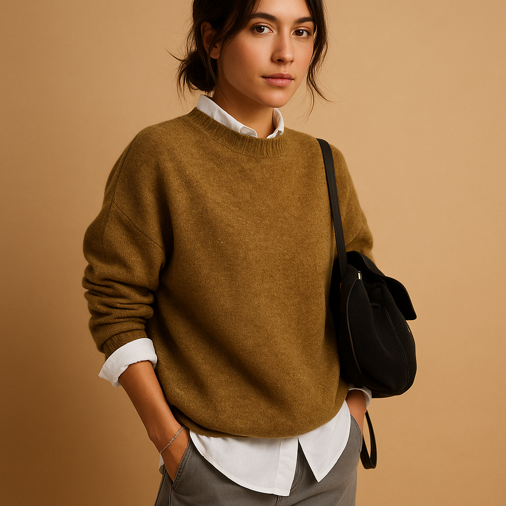 Women’s elegant wool sweater with soft feel and durable knit, perfect for casual days, semi-formal occasions, or chic office wear.