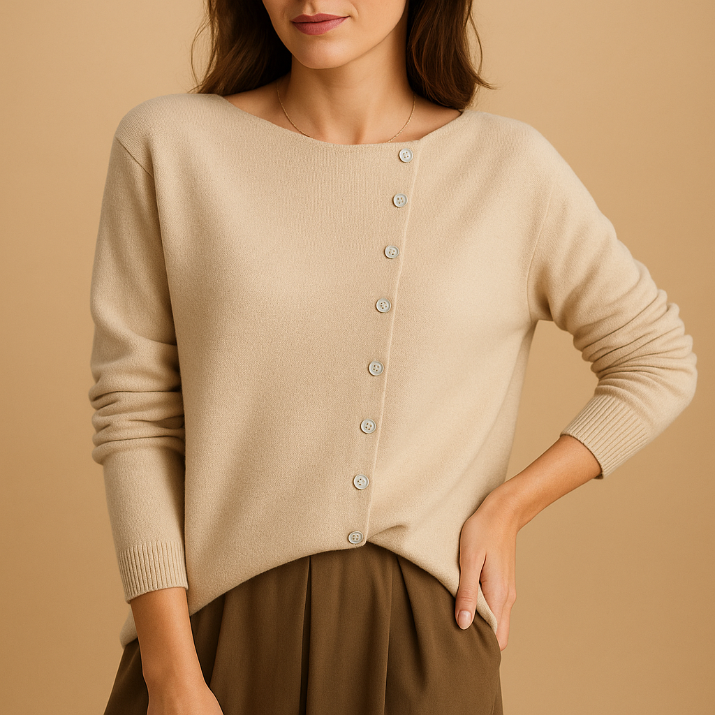 Women’s lightweight round neck sweater with breathable knit fabric, long sleeves, and relaxed fit, available in multiple classic colors.