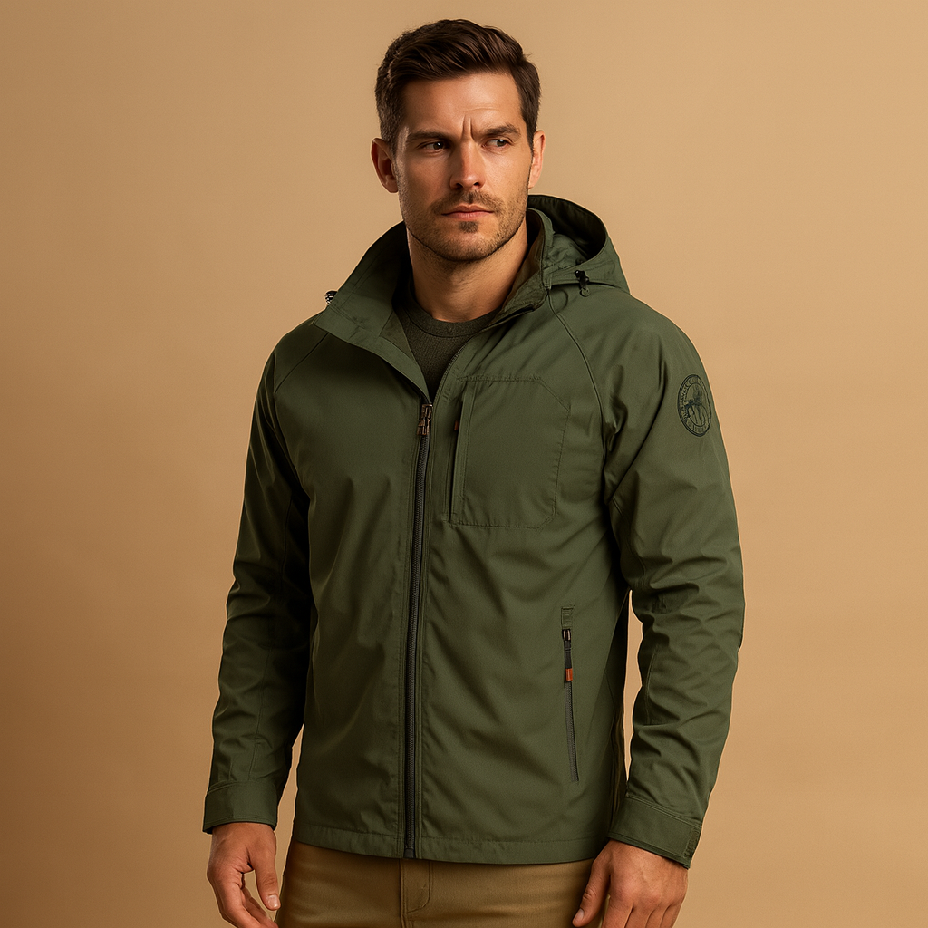 Men’s lightweight summer jacket with multiple pockets, breathable and durable, perfect for hiking, camping, and outdoor adventures.