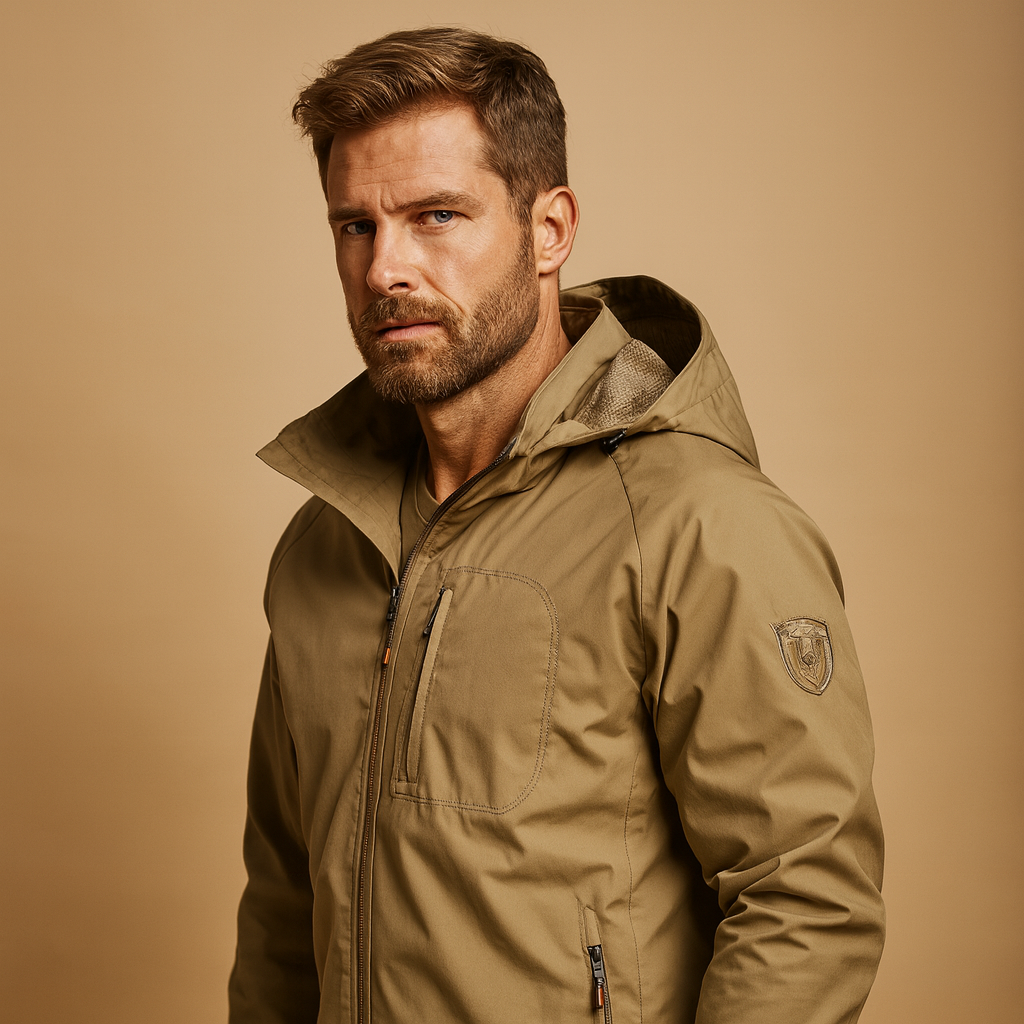 Men’s lightweight summer jacket with multiple pockets, breathable and durable, perfect for hiking, camping, and outdoor adventures.