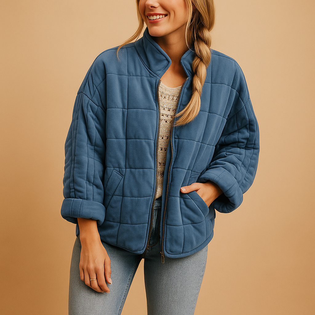 Women’s lightweight summer jacket in apricot, army green, black, blue, gray, or pink. Breathable fabric with tailored fit and side pockets for everyday wear.