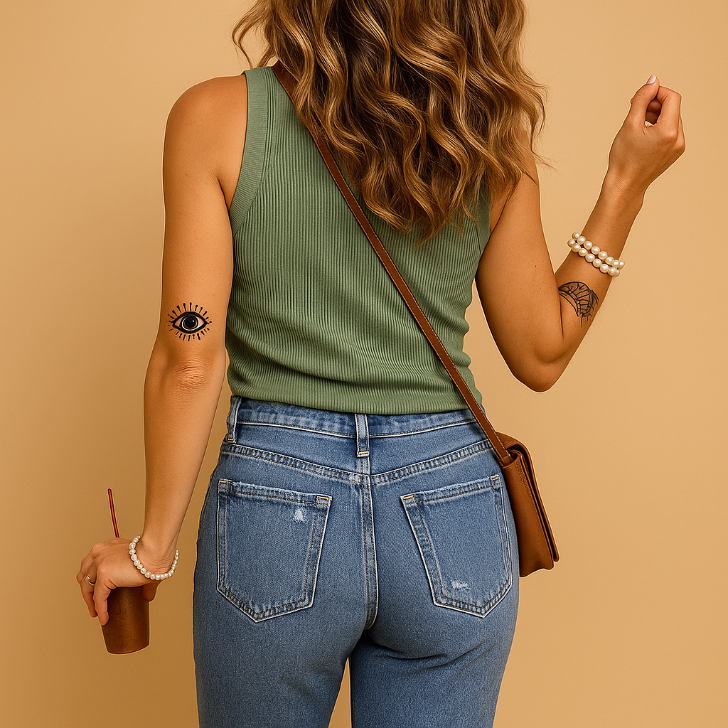 Lightweight women’s tank top with a slim fit and U-neck design, perfect for summer days, beach outings, and casual wear.