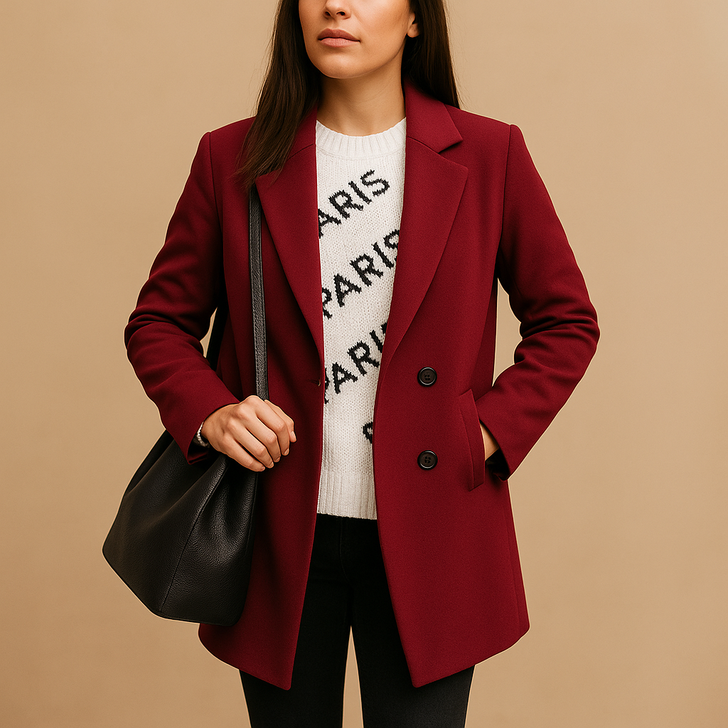 Women’s long winter coat with tailored silhouette, premium insulating fabric, and classic single-breasted design. Ideal for daily wear and formal events.