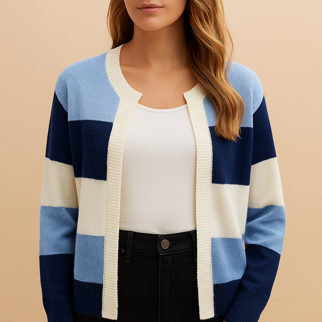 Long open cardigan for women with timeless design and smooth fit, perfect for layering at work, casual wear, or cozy evenings at home.