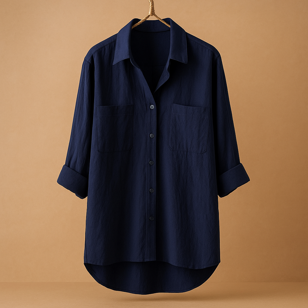 Long sleeve blouse for women with a loose fit and classic design, perfect for work, casual days, and stylish everyday looks.