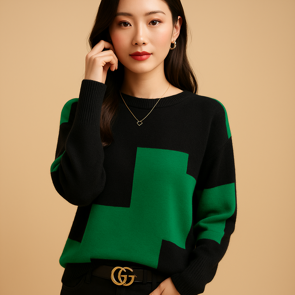 Women’s loose fit sweater with breathable fabric, flattering silhouette, and minimalist design. Perfect for casual wear and cozy evenings.