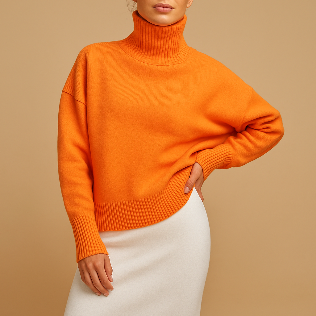 Women’s oversized turtleneck sweater with relaxed silhouette, soft fabric, and chic design. Perfect for casual wear, lounging, and seasonal layering.