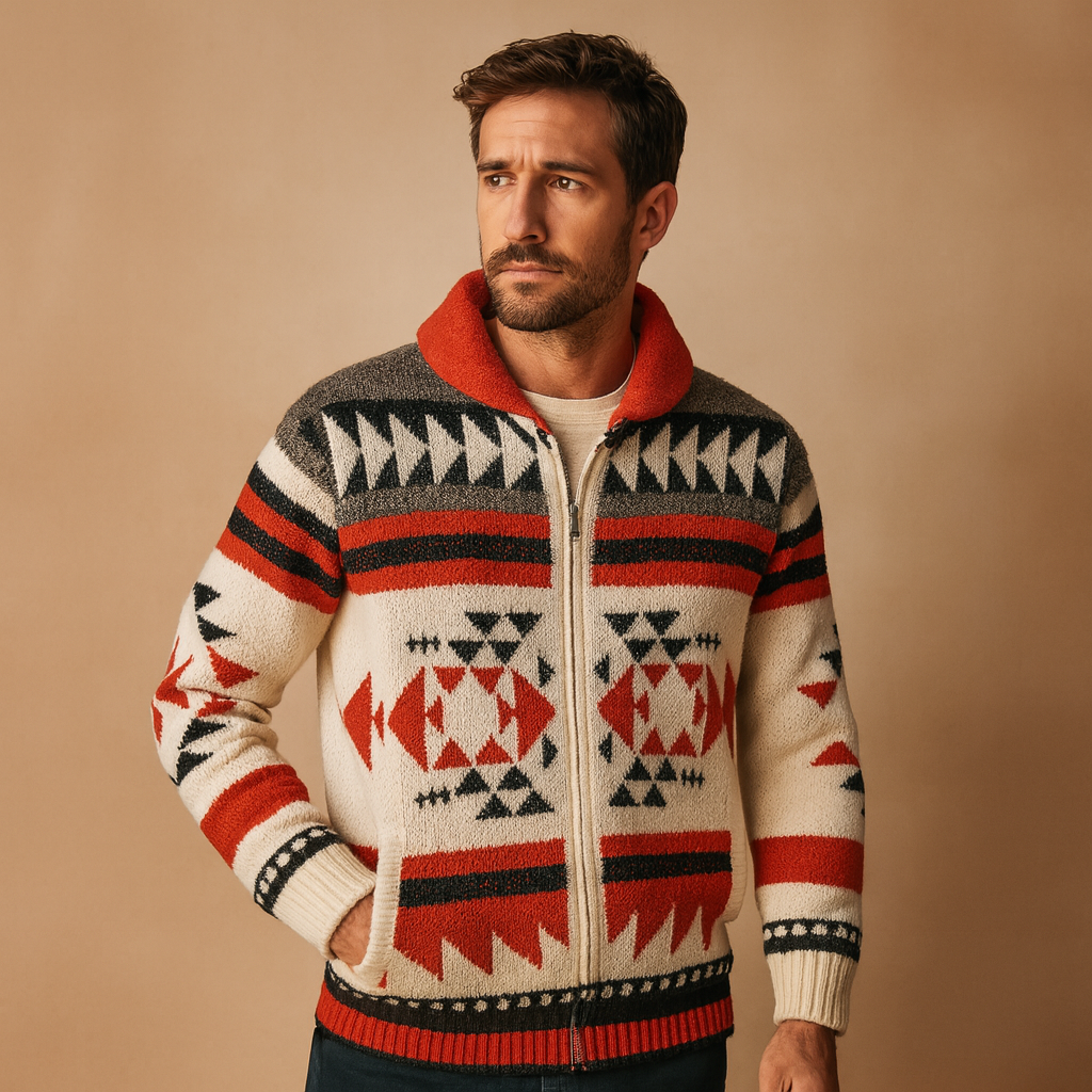 Men’s slim-fit modern cardigan in breathable fabric, ideal for daily wear, work, and formal occasions in spring and autumn.