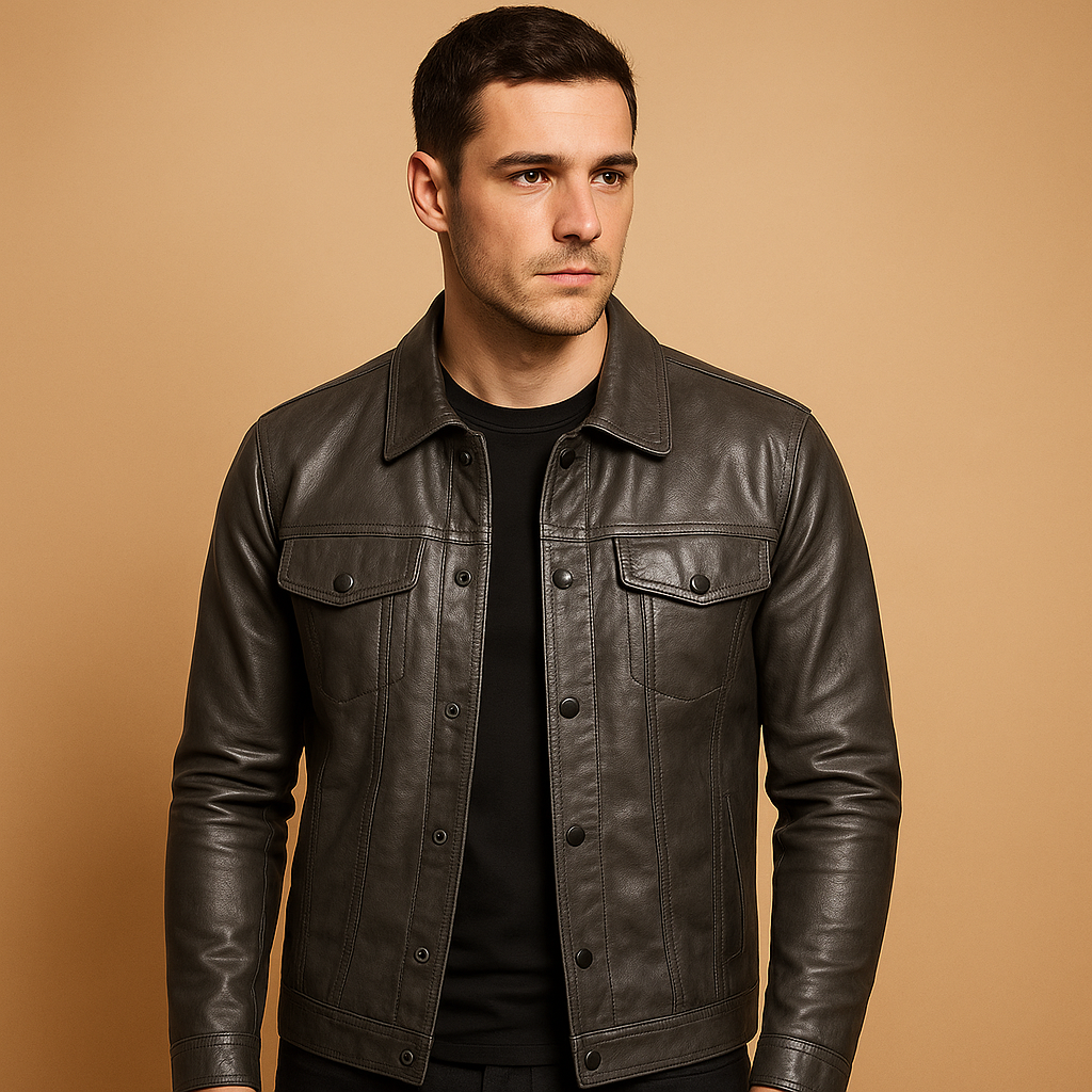Men’s stylish biker jacket with slim fit and streetwear-inspired design, lightweight and durable for everyday wear and motor rides.