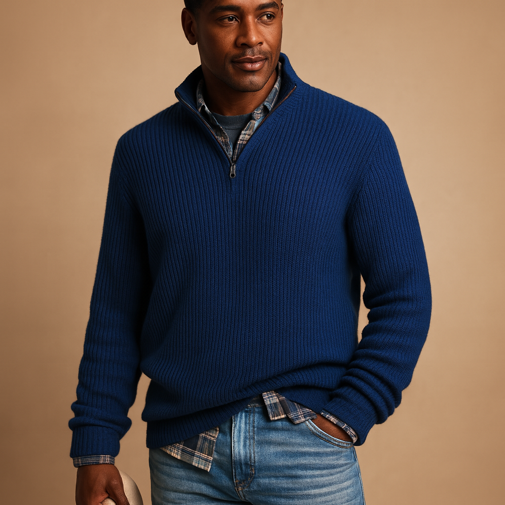 Men’s warm wool winter sweater with a timeless design, available in multiple colors and ideal for stylish comfort during cold winter days.