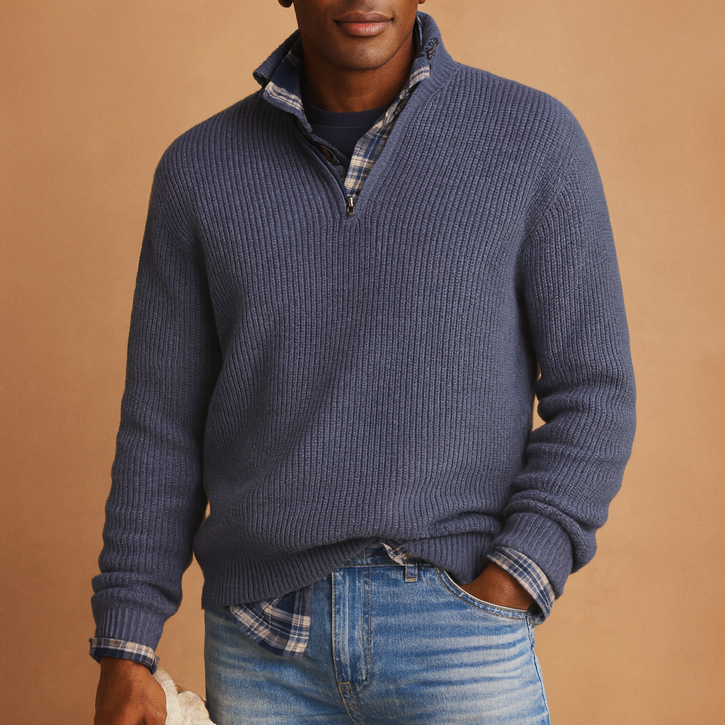 Men’s warm wool winter sweater with a timeless design, available in multiple colors and ideal for stylish comfort during cold winter days.