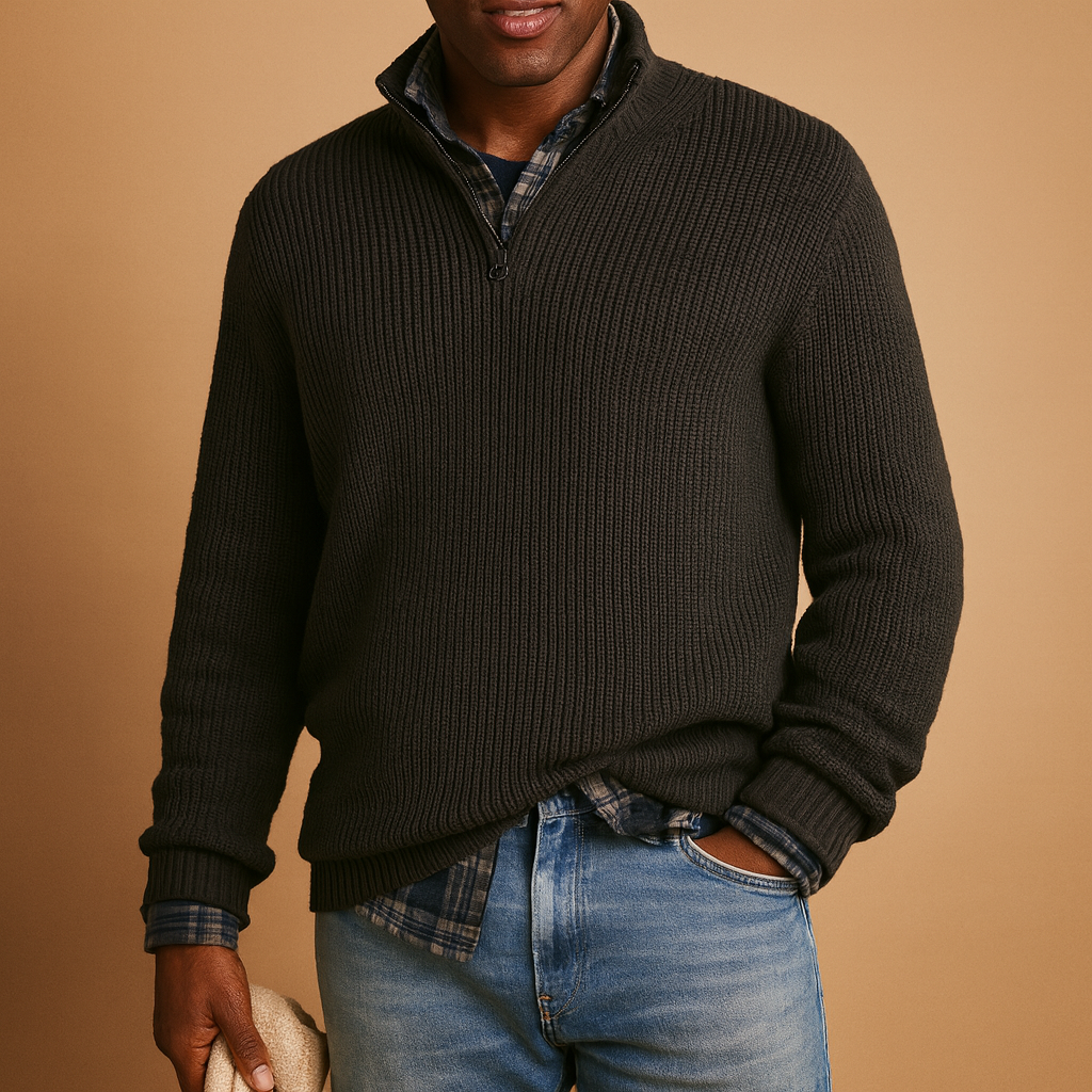Men’s warm wool winter sweater with a timeless design, available in multiple colors and ideal for stylish comfort during cold winter days.