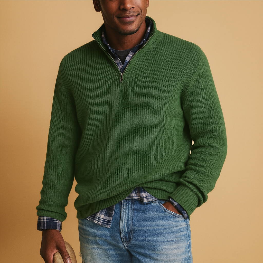 Men’s warm wool winter sweater with a timeless design, available in multiple colors and ideal for stylish comfort during cold winter days.