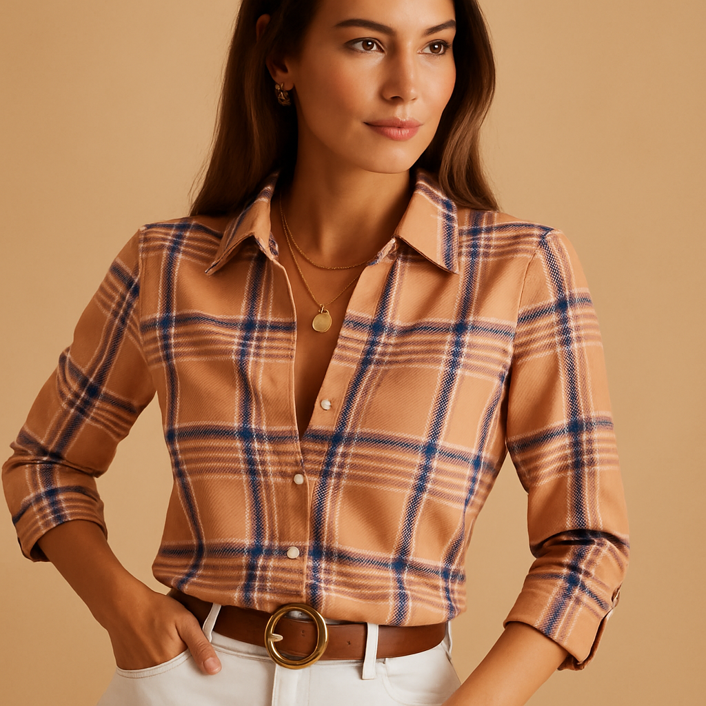 Women’s wrap neck printed blouse with loose fit and soft cotton blend, perfect for casual days, office wear, or evening outings.