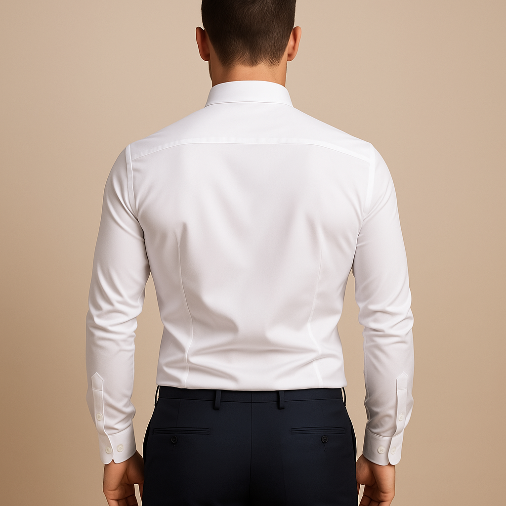 Men’s classic long sleeve button-down shirt with modern design, ideal for formal events, casual dinners, and everyday wear.