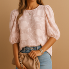 Elegant floral blouse for women with refined print and flattering silhouette, perfect for casual days or formal occasions.