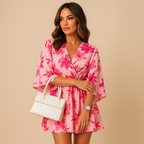 Women’s boho mini dress with unique prints, lightweight breathable fabric, and playful summer design. Perfect for festivals, beach outings, or casual wear.