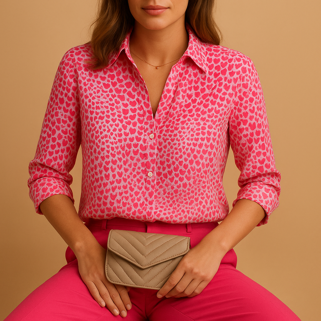 Bold printed blouse for women with a flattering fit and lightweight fabric, perfect for both casual and elegant occasions.