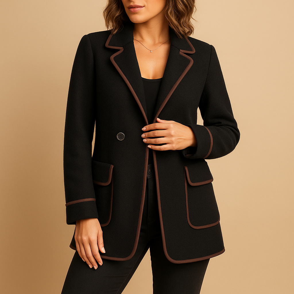 Women’s casual lined blazer with a modern fit and soft interior, ideal for colder days, work outfits and everyday wear.
