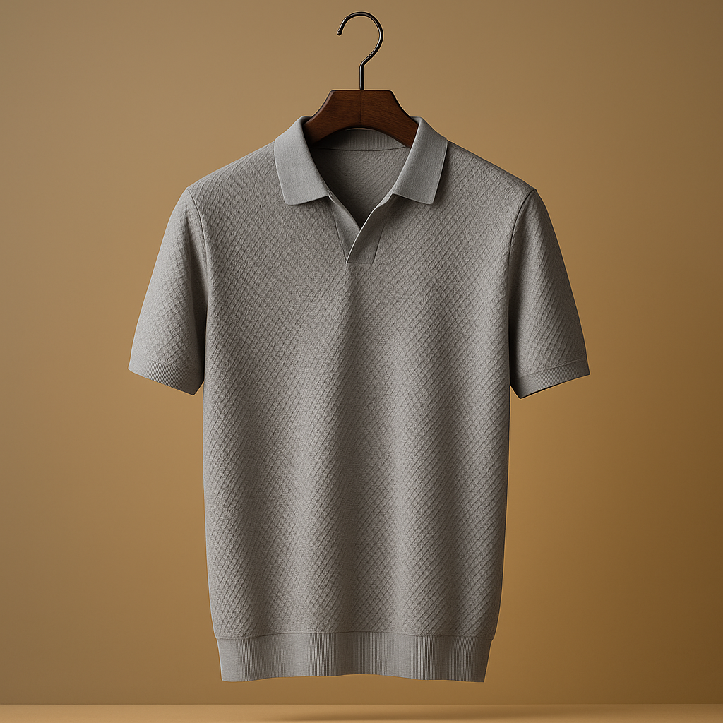 Men’s classic polo shirt Nathan with slim fit and button closure, ideal for casual wear, work, and semi-formal occasions.