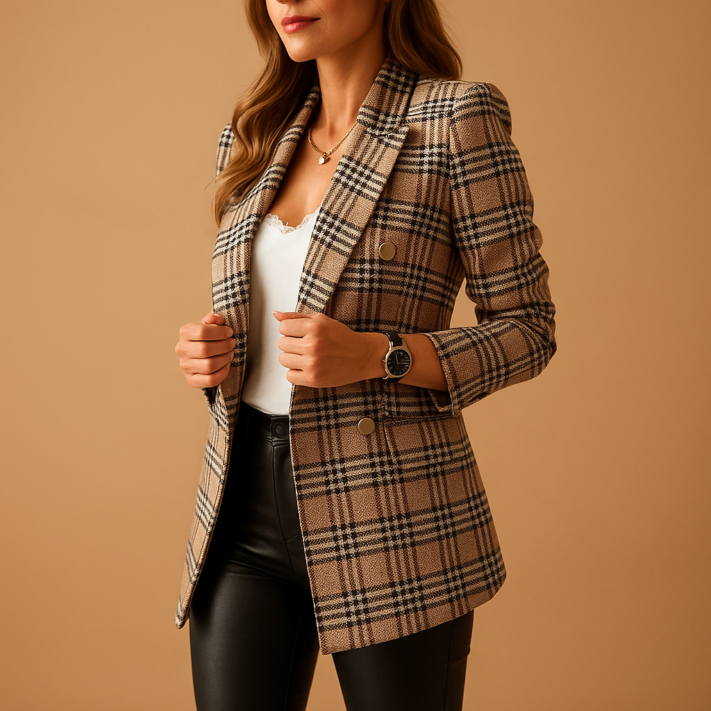 Women’s elegant tailored blazer with flattering fit and durable fabric, ideal for work, formal occasions and casual chic outfits.