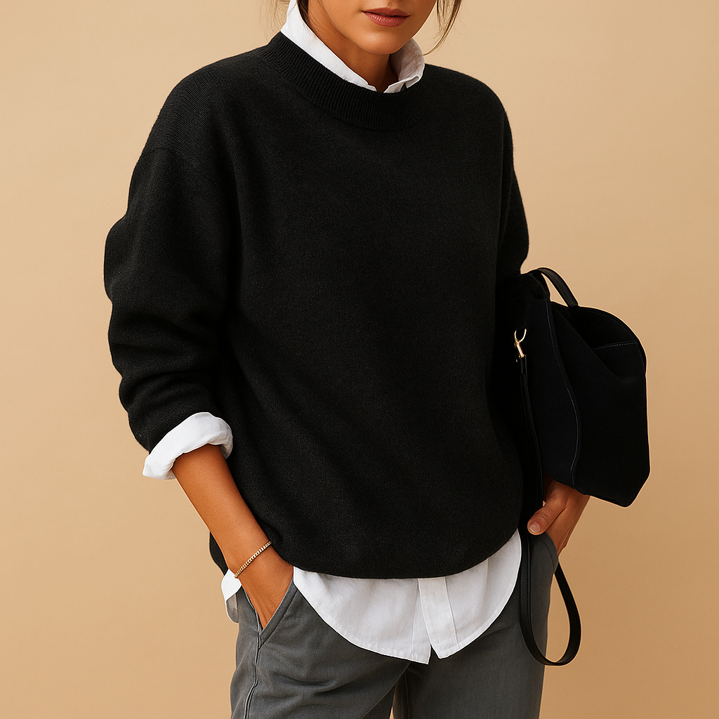 Women’s elegant wool sweater with soft feel and durable knit, perfect for casual days, semi-formal occasions, or chic office wear.