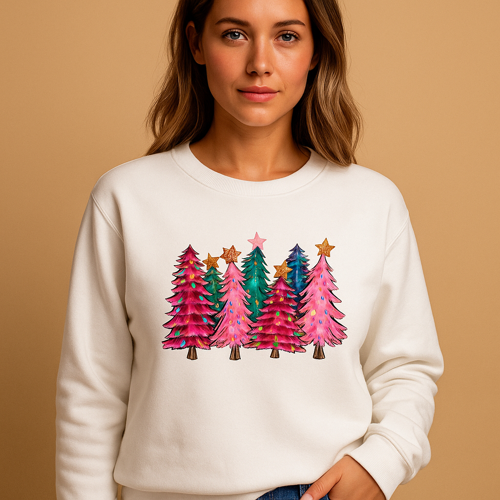 Festive Christmas sweater for women with relaxed fit and playful holiday pattern, perfect for family gatherings, Christmas parties, or cozy evenings.