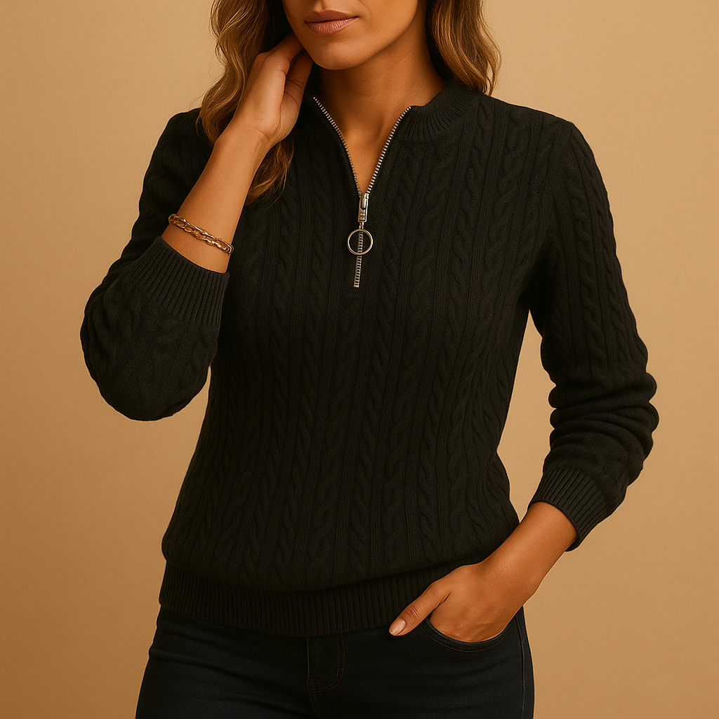 Women’s knitted casual sweater with relaxed fit, breathable fabric, and classic round neckline. Ideal for spring, autumn, and winter outfits.