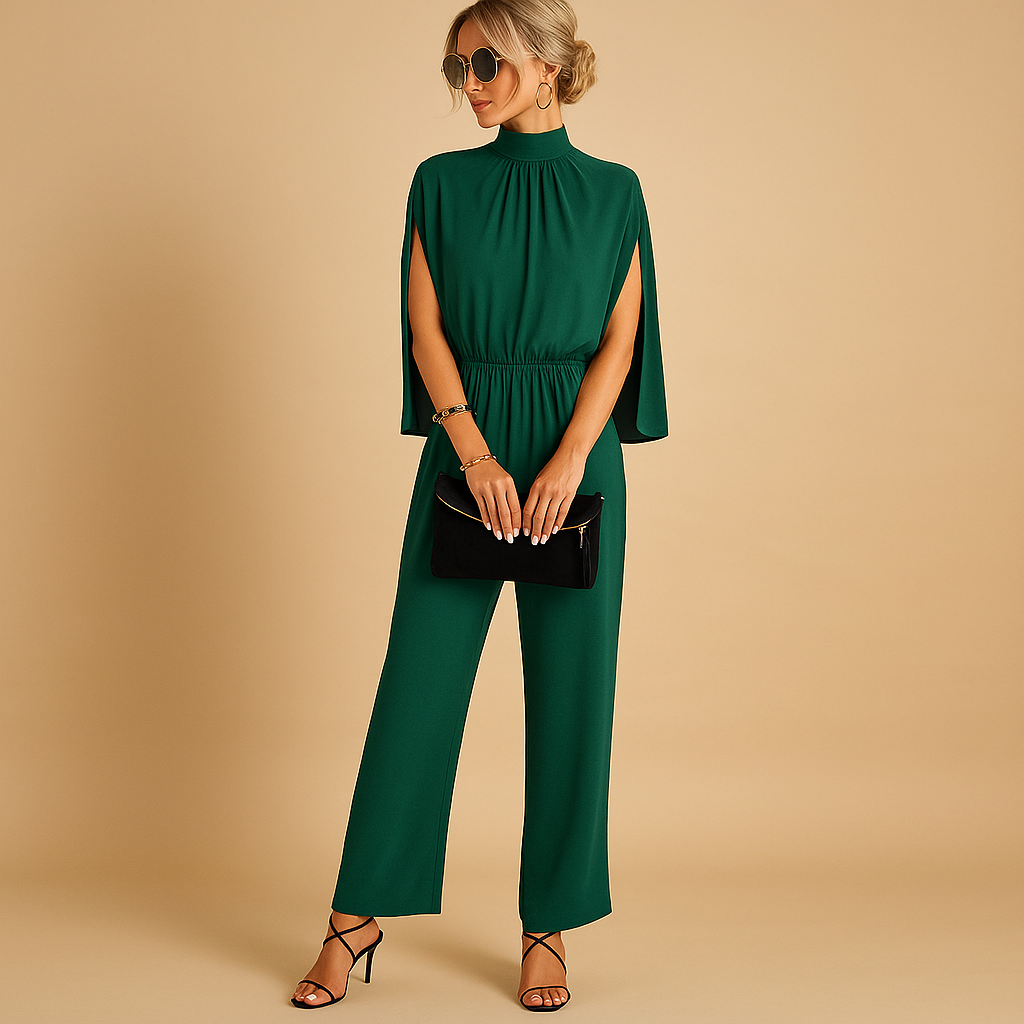 Light summer jumpsuit for women with adjustable straps, practical pockets, and a flattering fit, ideal for beach days or casual wear.