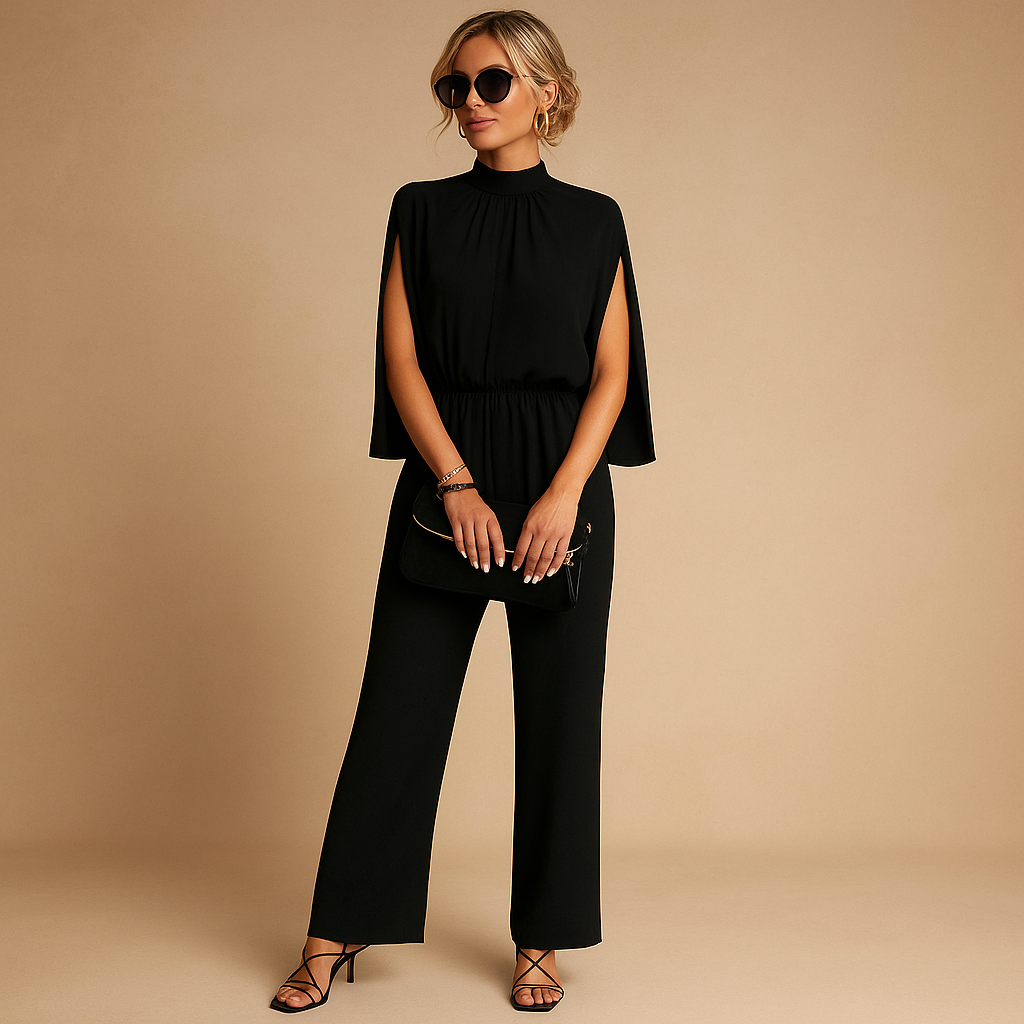 Light summer jumpsuit for women with adjustable straps, practical pockets, and a flattering fit, ideal for beach days or casual wear.